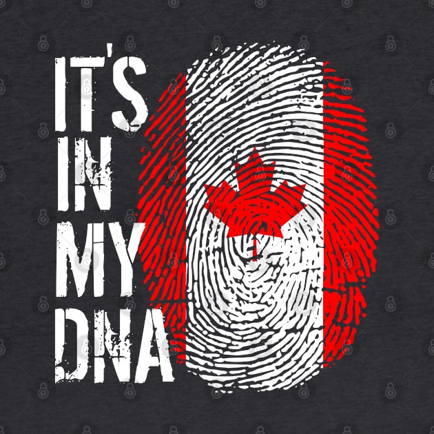 Canada Flag Fingerprint My Story DNA Canadian by Your Culture & Merch